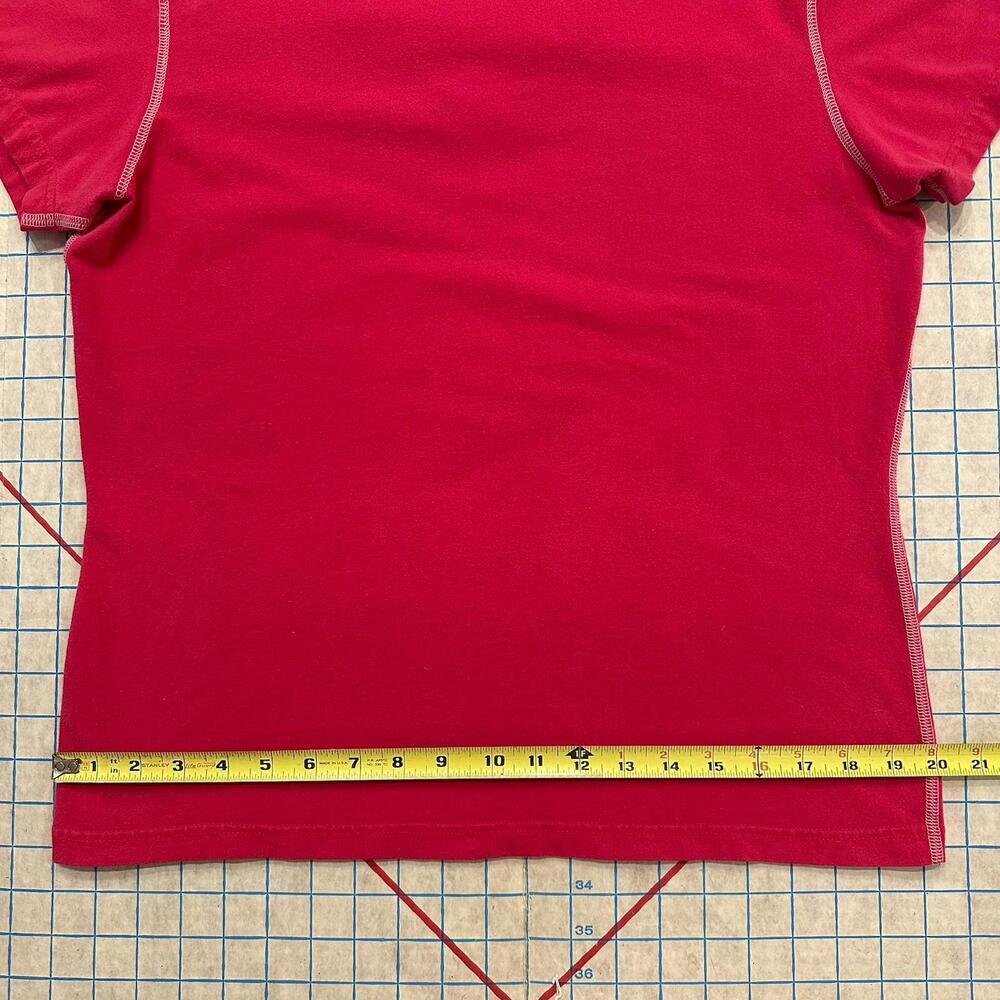 Vintage Nike Shirt XL Pink Short Sleeve V Neck Swoosh Embroidered Y2K - Picture 14 of 14